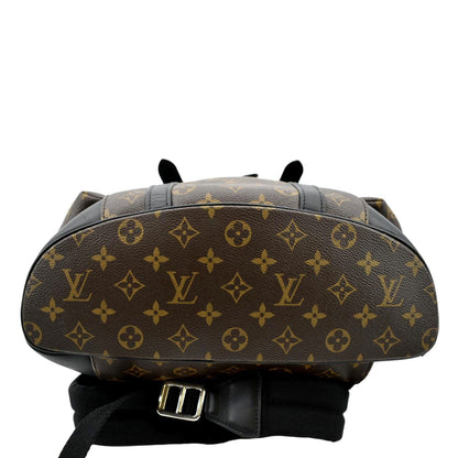 LOUIS VUITTON Christopher Monogram Macassar Canvas Backpack Bag Brown