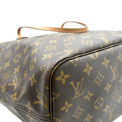 LOUIS VUITTON Neverfull MM Monogram Canvas Tote Bag Brown