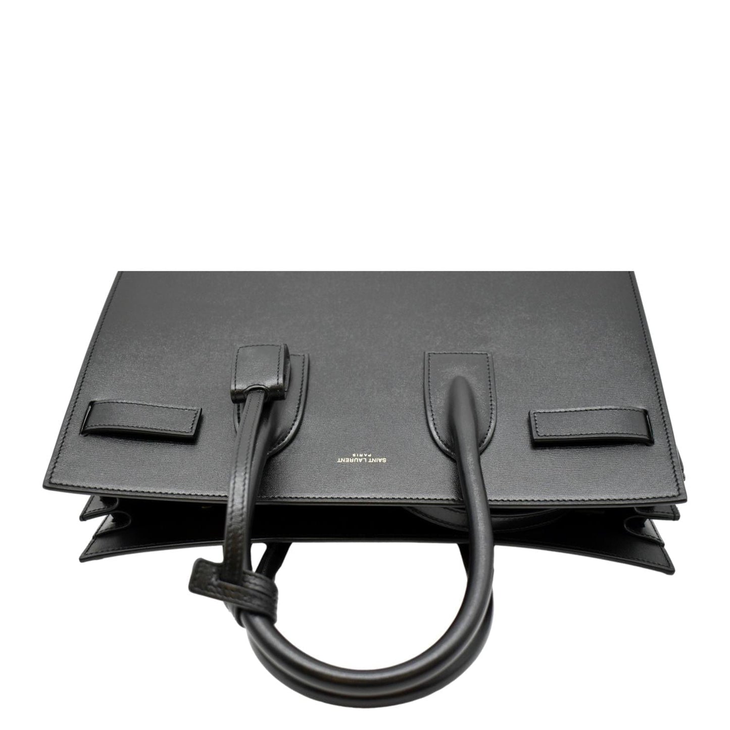 YVES SAINT LAURENT Sac de Jour Leather Satchel Shoulder Bag Black