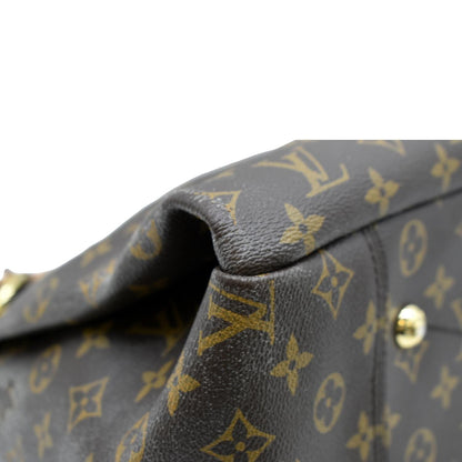LOUIS VUITTON  Artsy MM Monogram Canvas Hobo Bag Brown