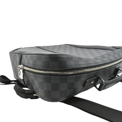 LOUIS VUITTON Damier Graphite Canvas Briefcase Backpack Bag Black