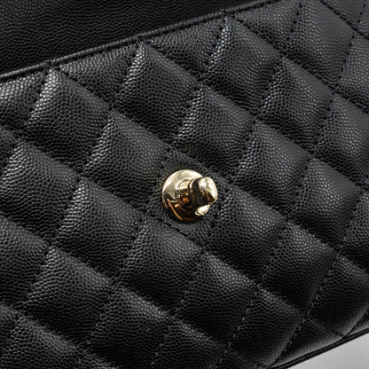 Chanel small coco handle caviar black L (microchip)