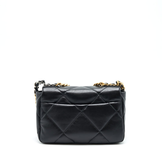 Chanel Small 19 Bag Lambskin Black With Multicolour Hardware
