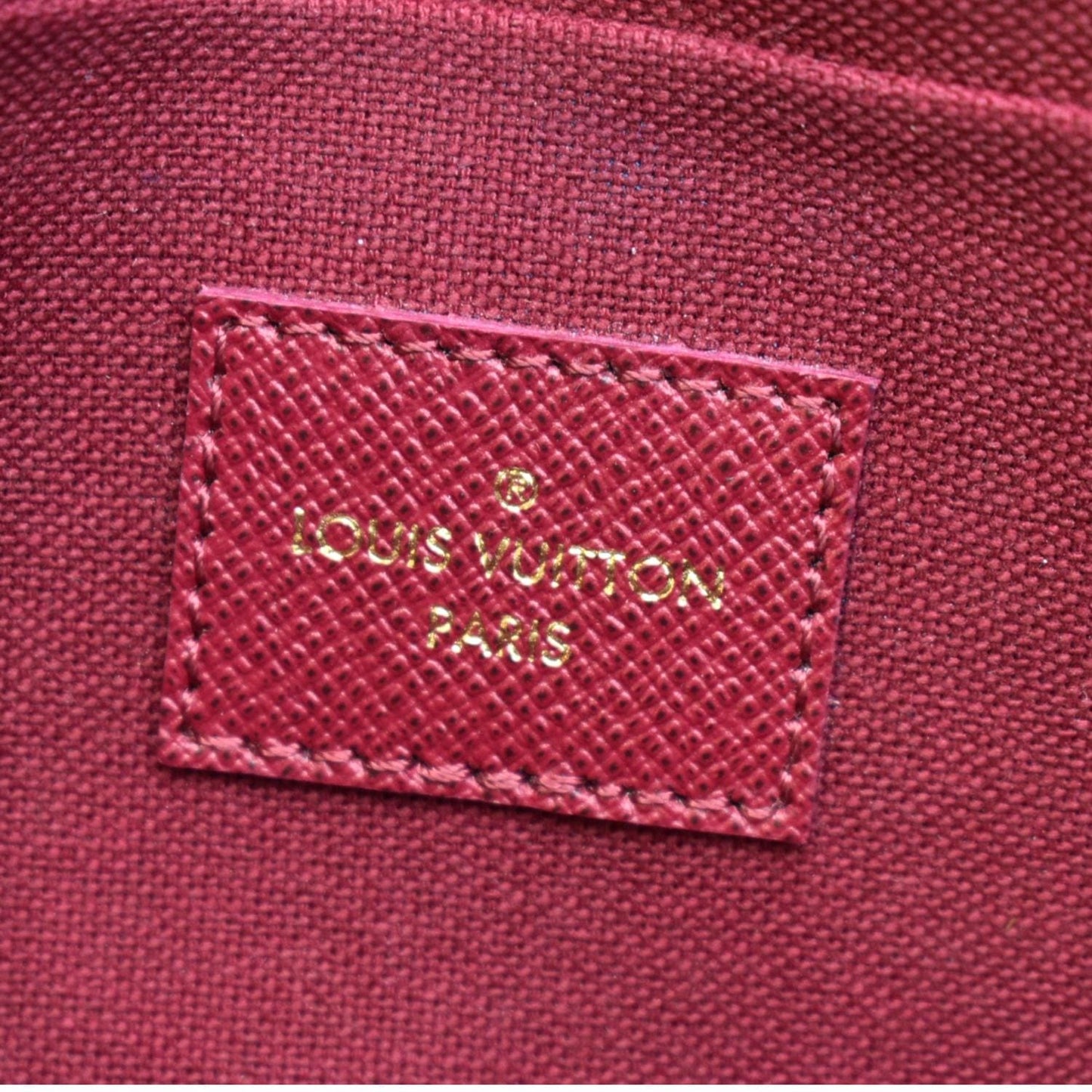 LOUIS VUITTON Felicie Monogram Canvas Pochette Crossbody Bag Fuchsia Pink
