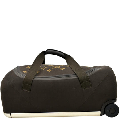 LOUIS VUITTON Horizon Soft 55 Monogram Canvas Rolling Duffle Bag Brown
