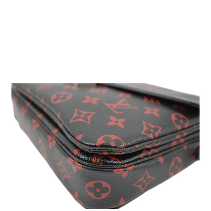 LOUIS VUITTON Metis Pochette Monogram Infrarouge Crossbody Bag Glossy Red