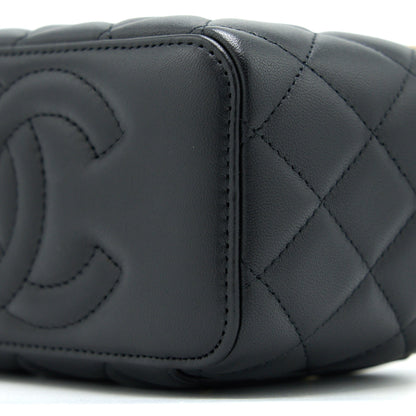 Chanel Pearl Crush Long Vanity Case Lambskin Black  (Microchip)