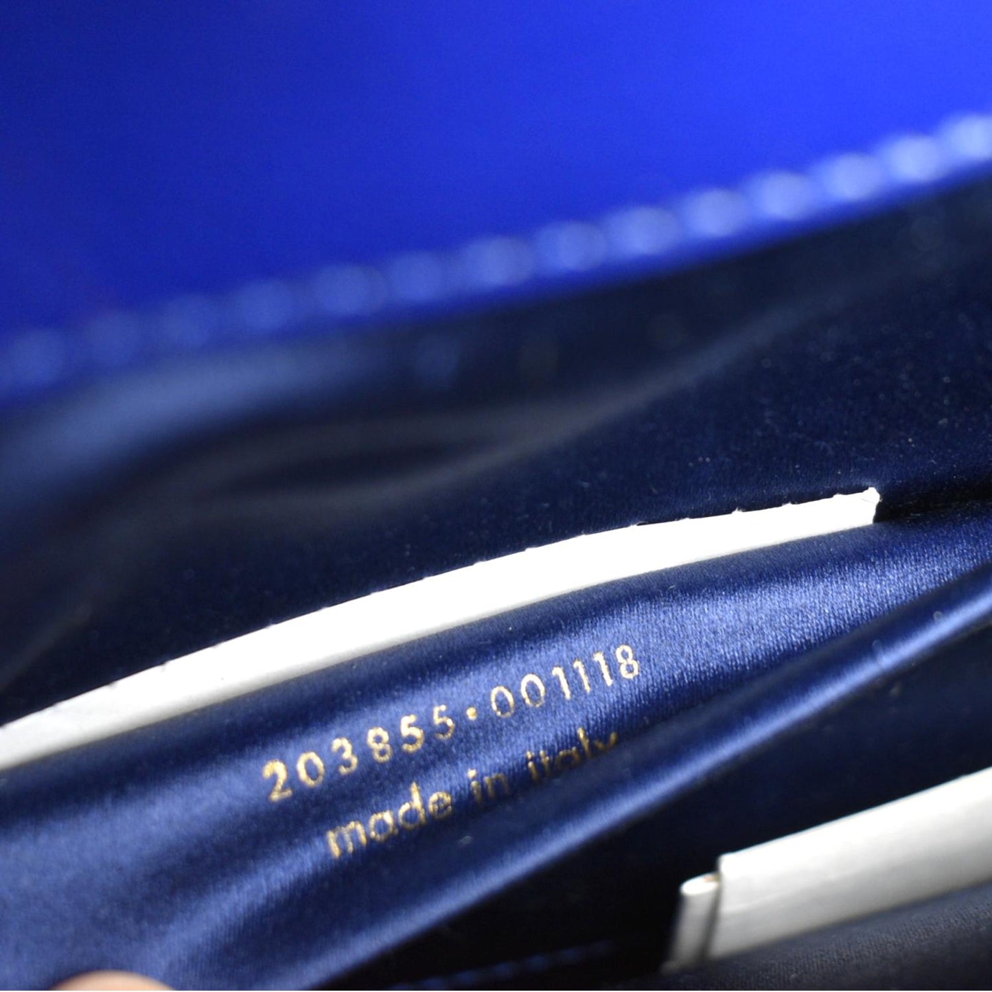 YVES SAINT LAURENT Belle de Jour Leather Clutch Bag Blue