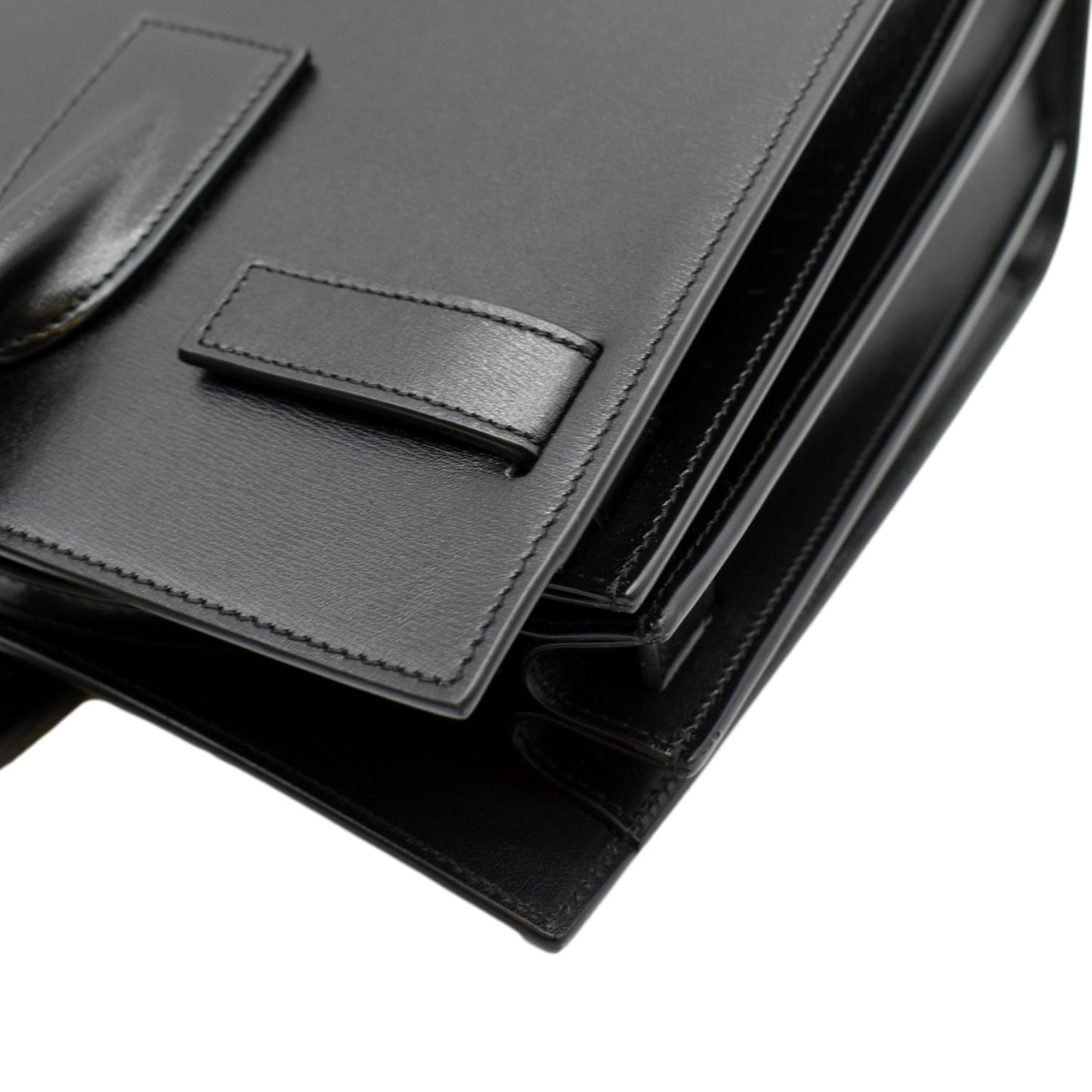 YVES SAINT LAURENT Sac de Jour Leather Satchel Shoulder Bag Black