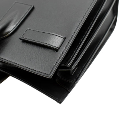 YVES SAINT LAURENT Sac de Jour Leather Satchel Shoulder Bag Black