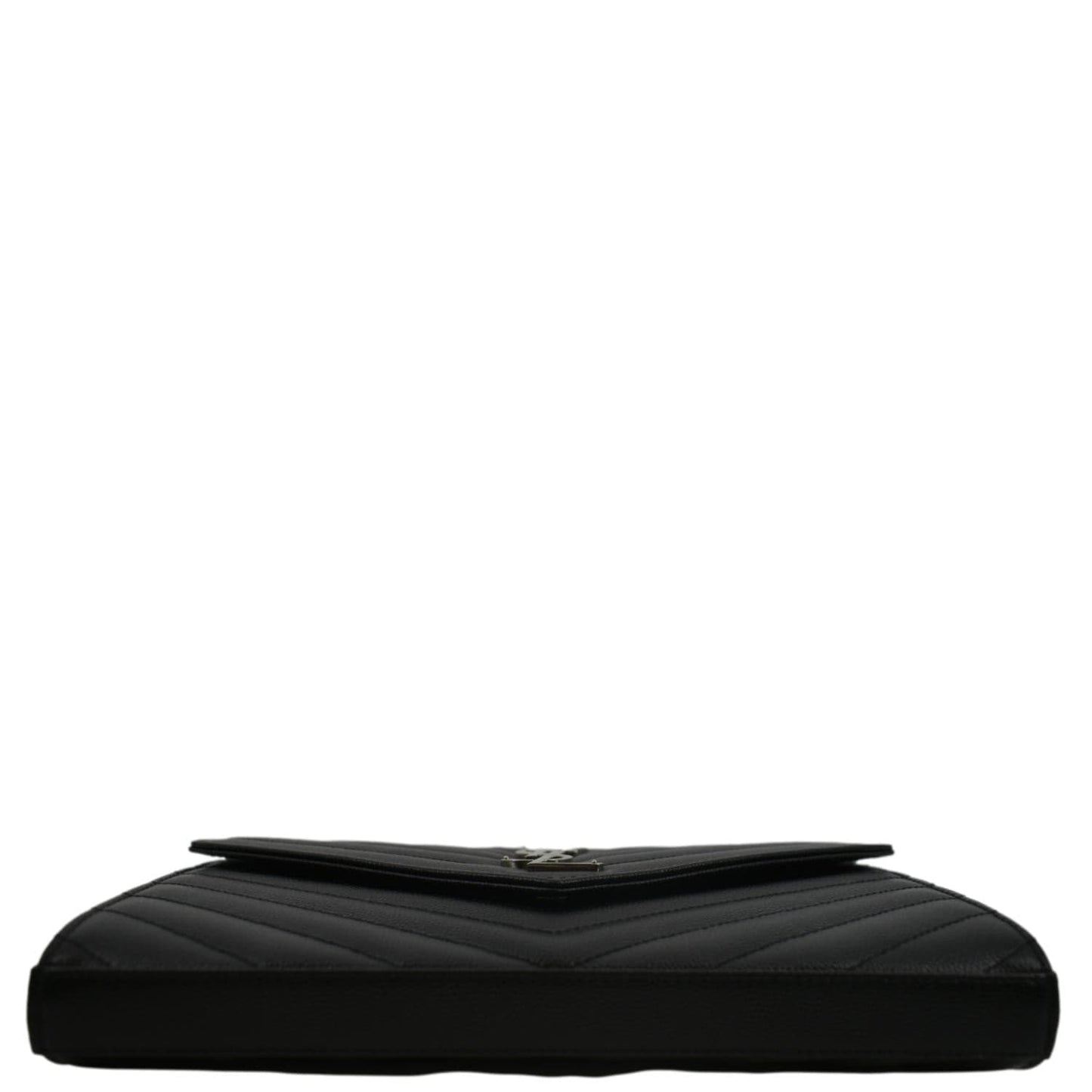 YVES SAINT LAURENT Cassandre Chain Wallet Leather Crossbody Bag Black