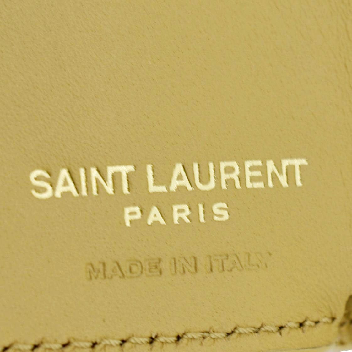 YVES SAINT LAURENT Rider Smooth Leather Shoulder Bag Beige