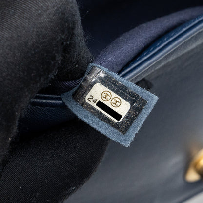 CHANEL MEDIUM BOY BAG lambskin BLUE