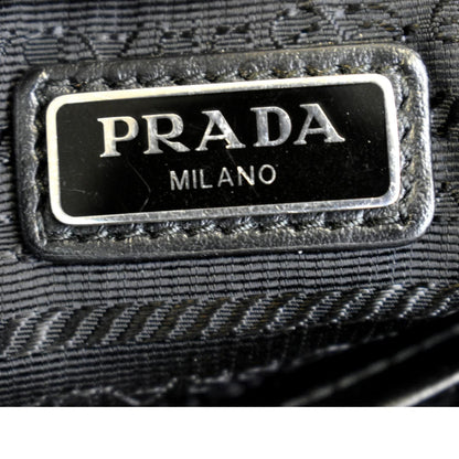 PRADA Brushed Leather Shoulder Bag White