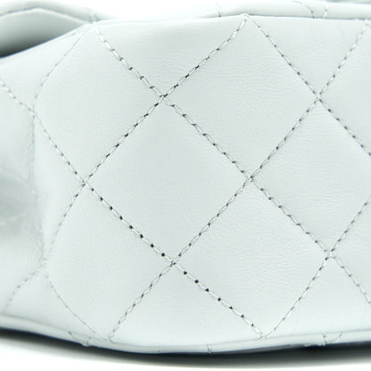 Chanel 23C Pearl Crush Mini Square Lambskin Light Grey  (Microchip)