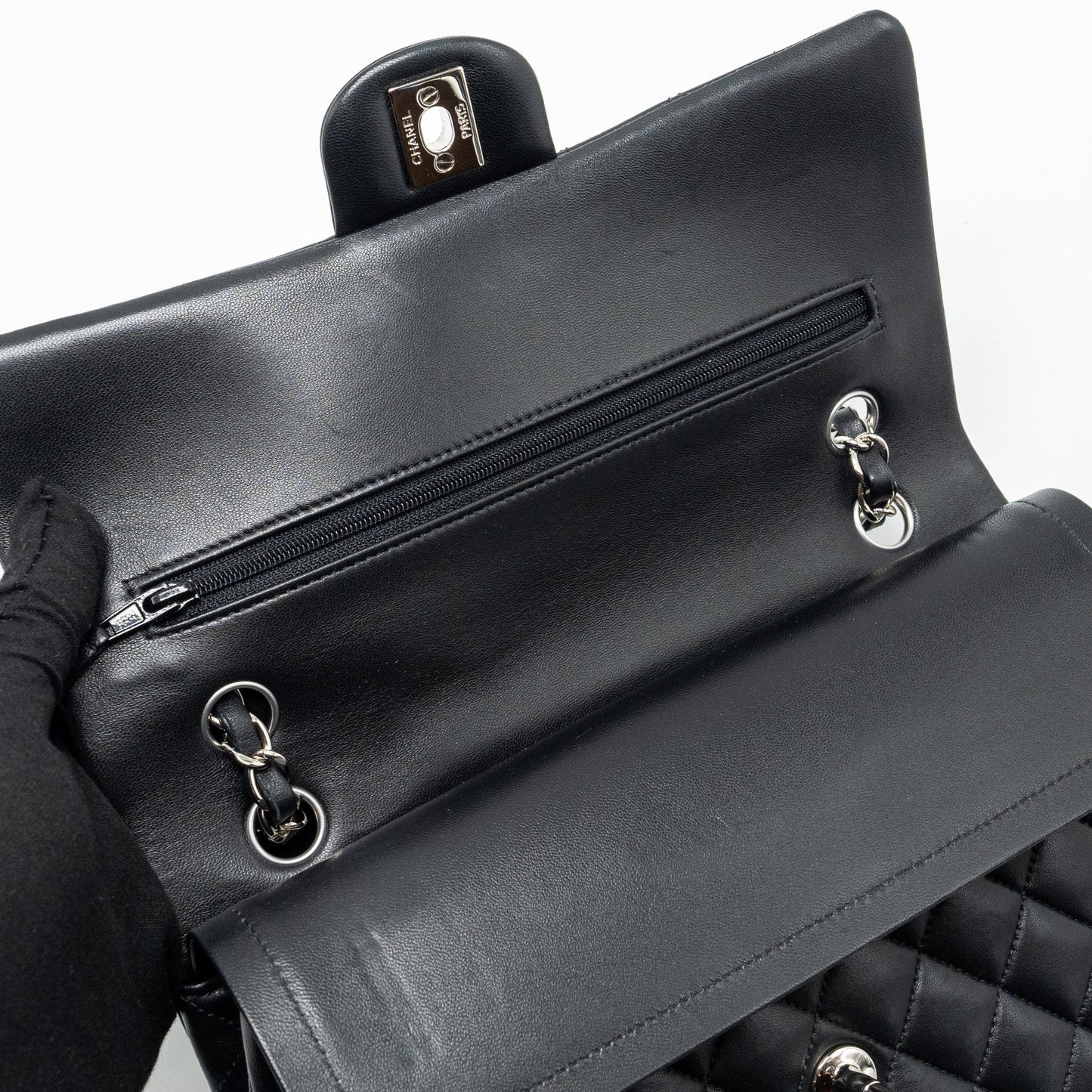 Chanel Medium Classic Double Flap Bag Lambskin Black