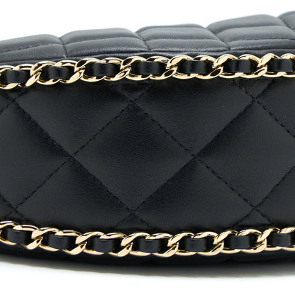 Chanel Small Moon Hobo Bag Lambskin Black L (Microchip)