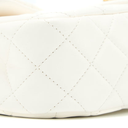 Chanel Pearl Crush Mini Rectangular Lambskin White  (Microchip)