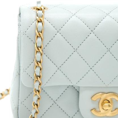 Chanel 23C Pearl Crush Mini Square Lambskin Light Grey  (Microchip)