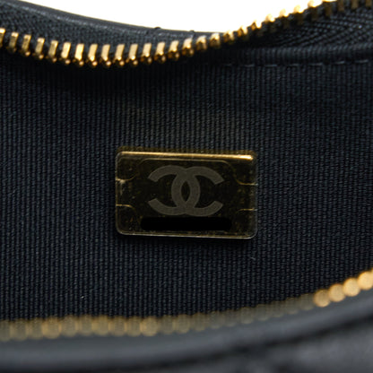Chanel Small Moon Hobo Bag Lambskin Black L (Microchip)