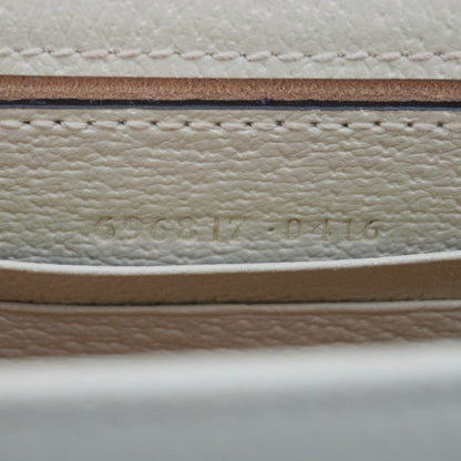 GUCCI Diana Bamboo Mini Leather Shoulder Bag White 696817