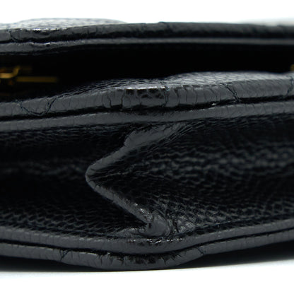 Chanel Classic Wallet On Chain Caviar Black  (Microchip)