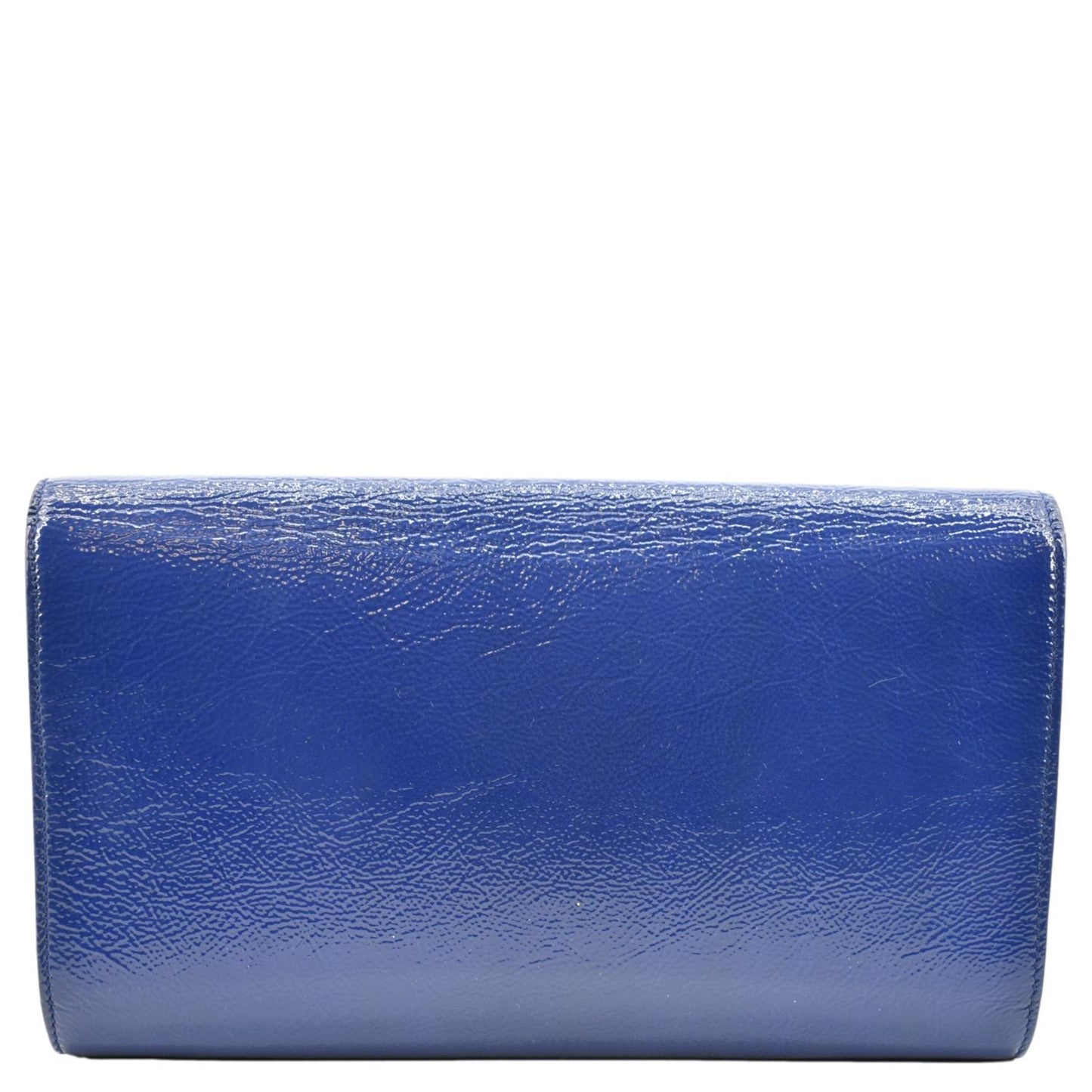 YVES SAINT LAURENT Belle de Jour Leather Clutch Bag Blue