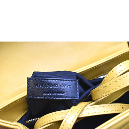 YVES SAINT LAURENT Mini Loulou Leather Crossbody Bag Yellow