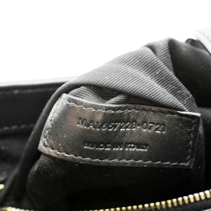 YVES SAINT LAURENT Le 5 A 7 Leather Satchel Bag Black