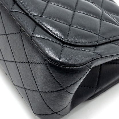 Chanel Camellia Adjustable Chain Mini Square Flap bag Lambskin black  (microchip)