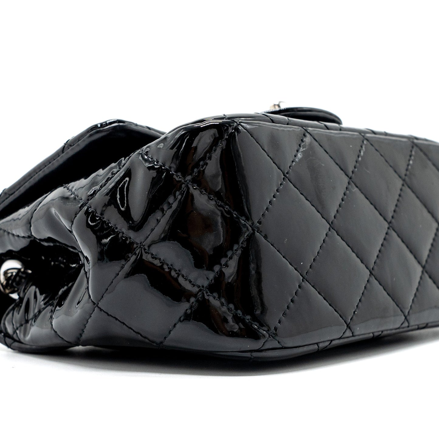 Chanel Classic Mini Square Flap Bag Patent Black