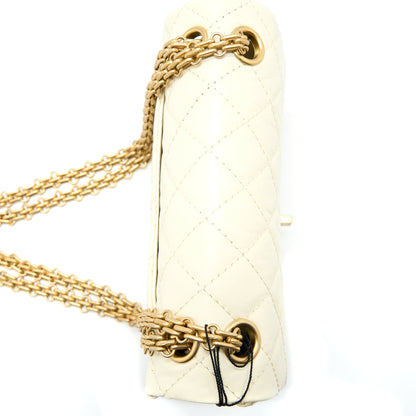 Chanel 20A Mini 2.55 Reissue Flap Bag Aged Calfskin Creamy White Brushed