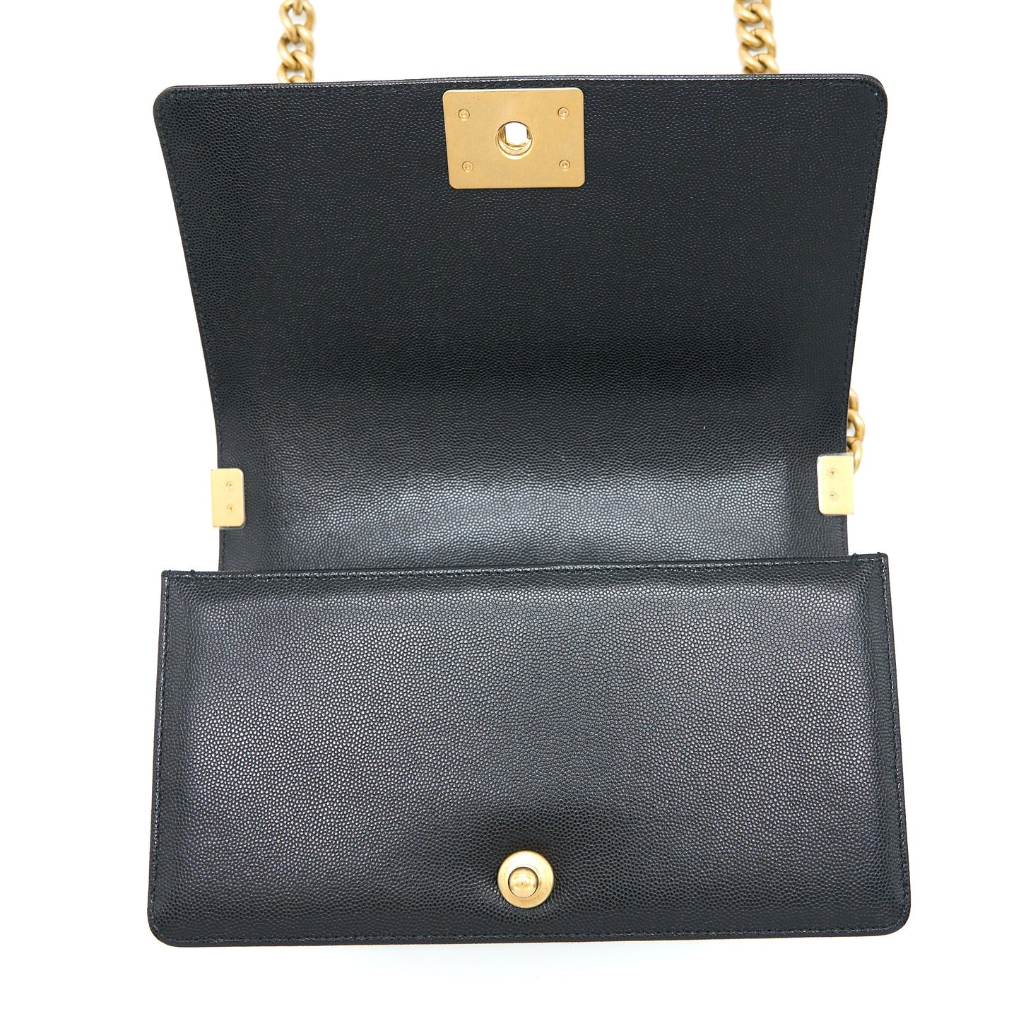 Chanel Medium Boy Bag Caviar Black Brushed