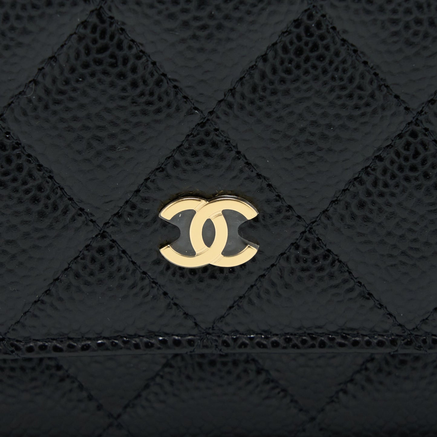 Chanel Classic Wallet On Chain Caviar Black  (Microchip)