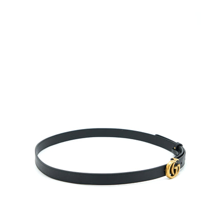 Gucci Size 85 GG 2cm Leather Belt Double G Buckle