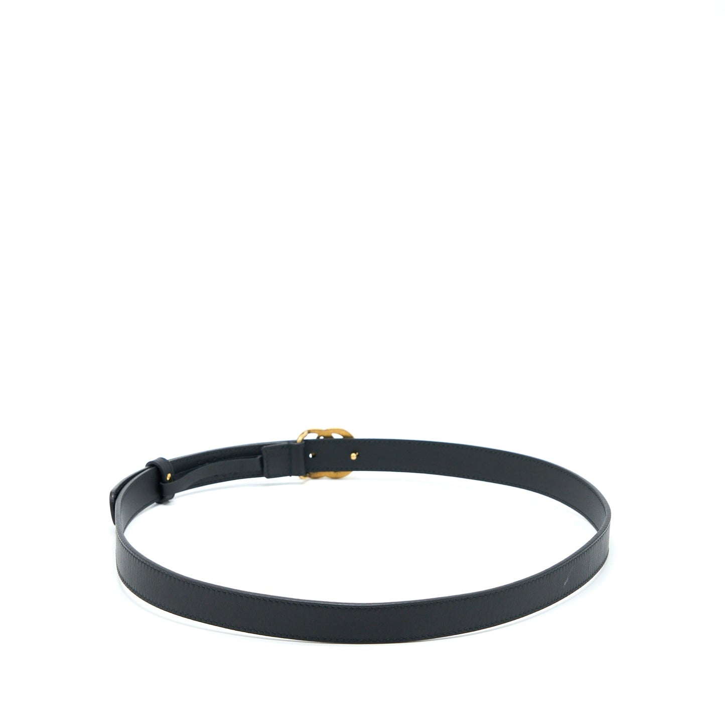 Gucci Size 85 GG 2cm Leather Belt Double G Buckle