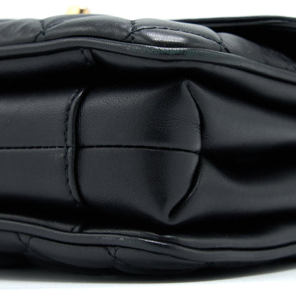 Chanel Seasonal Flap Bag Lambskin Black Brushed