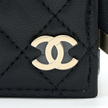 Chanel 22B Mini Book Card Holder With Chains Lambskin Black L