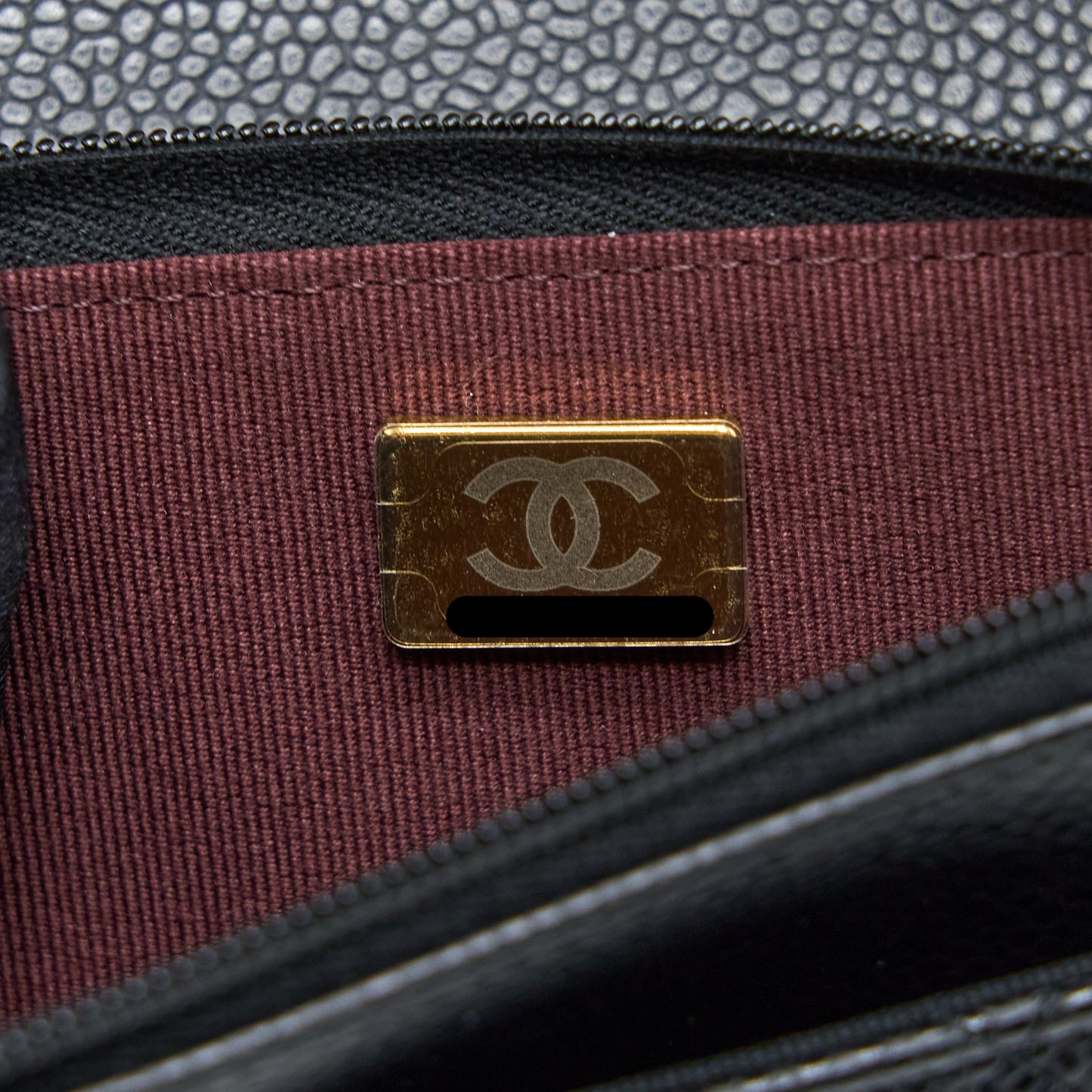 Chanel Classic Wallet On Chain Caviar Black  (Microchip)