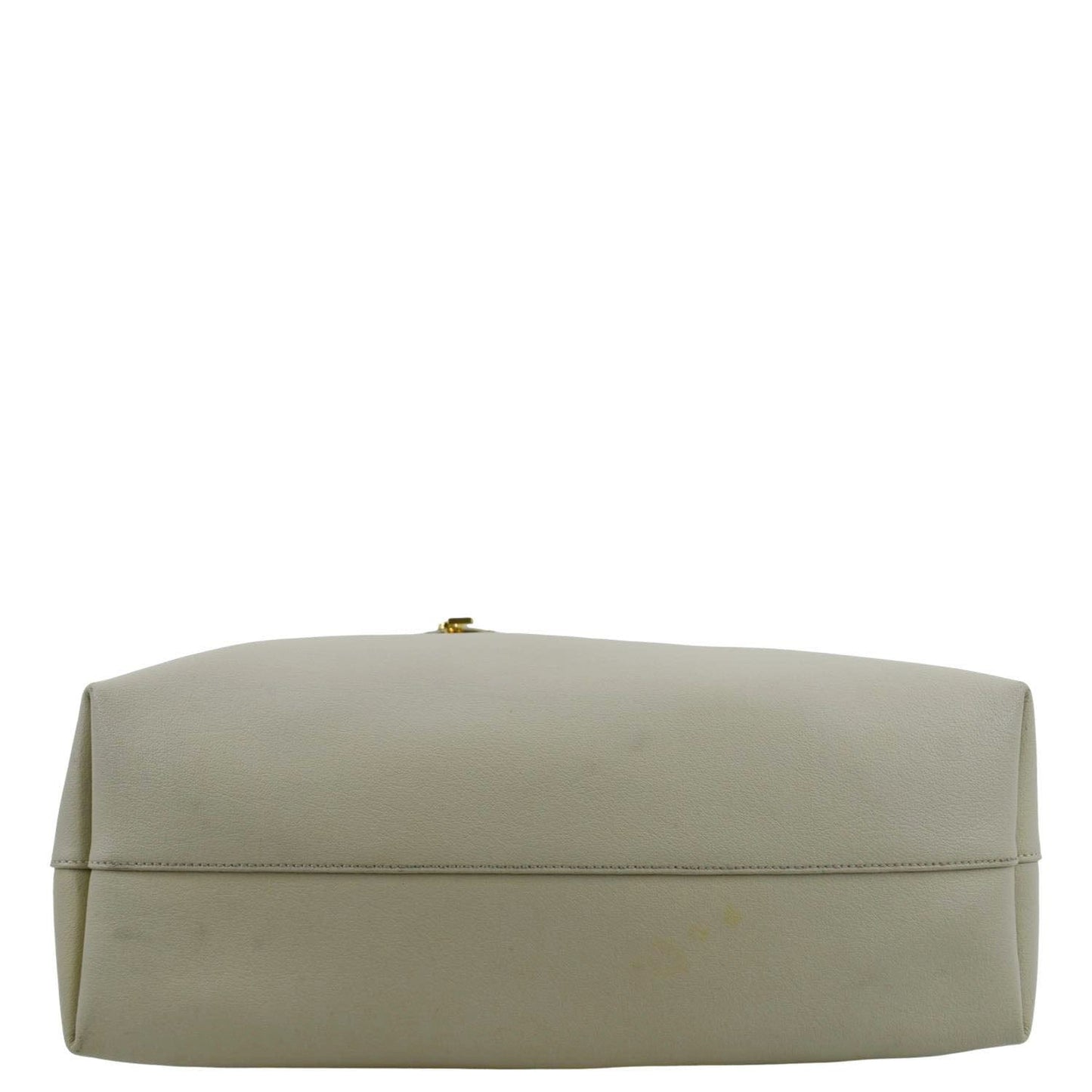 YVES SAINT LAURENT Leather Tote Bag Ivory