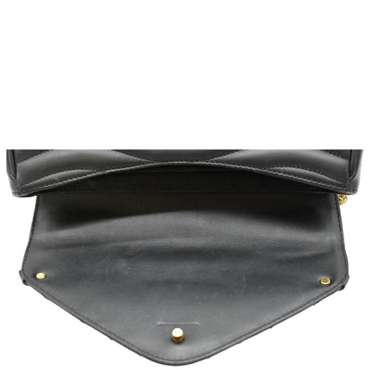 LOUIS VUITTON New Wave Chain MM Calfskin Leather Shoulder Bag Black