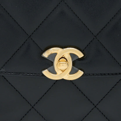 Chanel 23P Ado Backpack Lambskin Black  (Microchip)