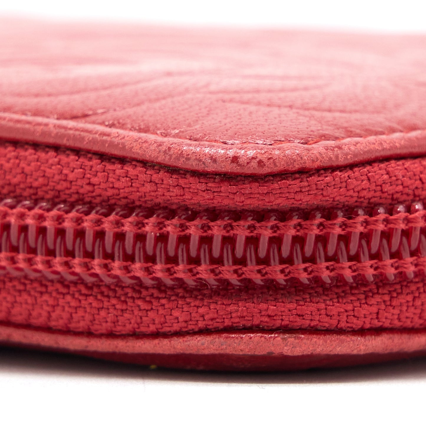 Chanel Camellia Long Wallet Lambskin Red