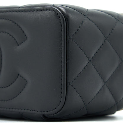 Chanel 22A Pearl Crush Long Vanity With Chain Lambskin Black