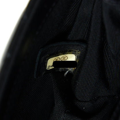Chanel Seasonal Flap Bag Lambskin Black Brushed