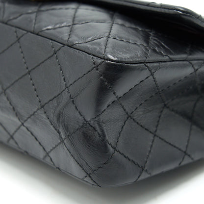 Chanel 2.55 Reissue Small Flap Bag Aged Calfskin in Black