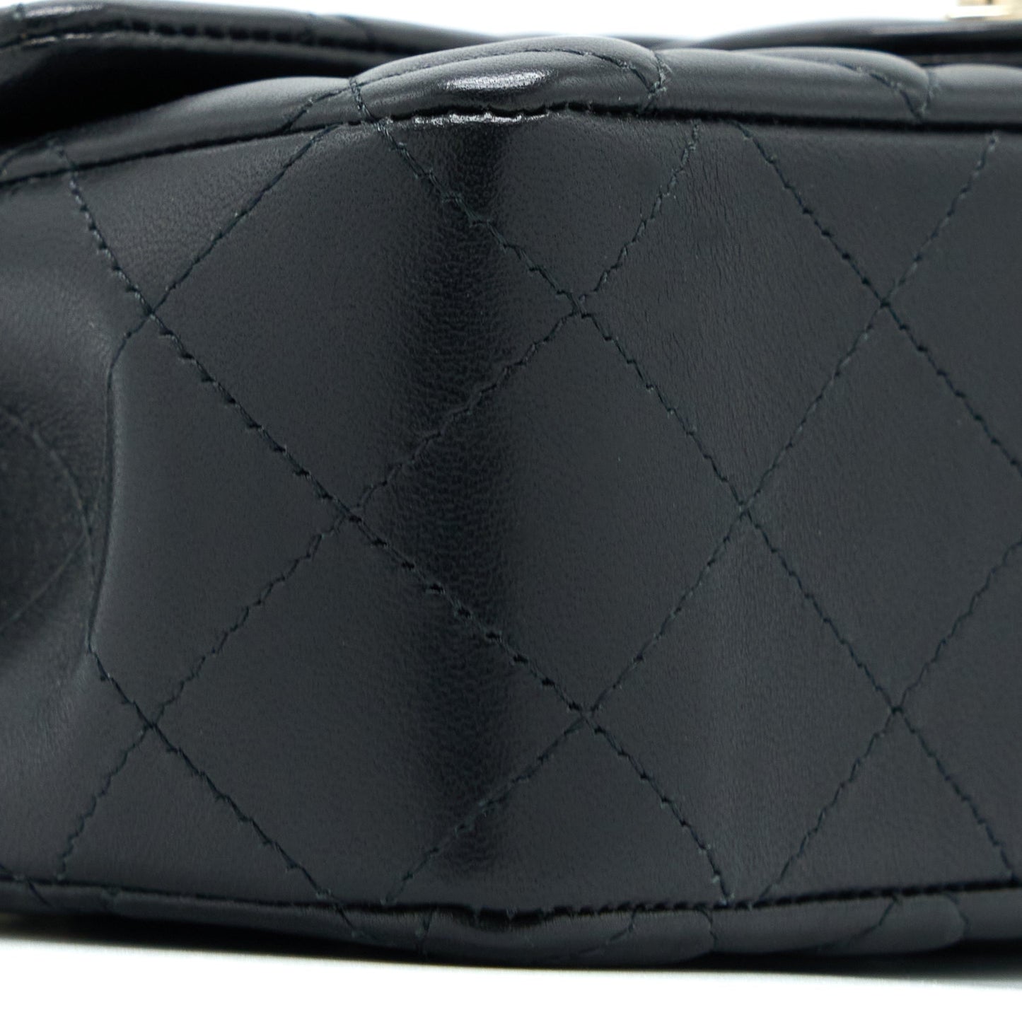 Chanel Mini Rectangular with coco bag charm Limited Edition Lambskin Black L