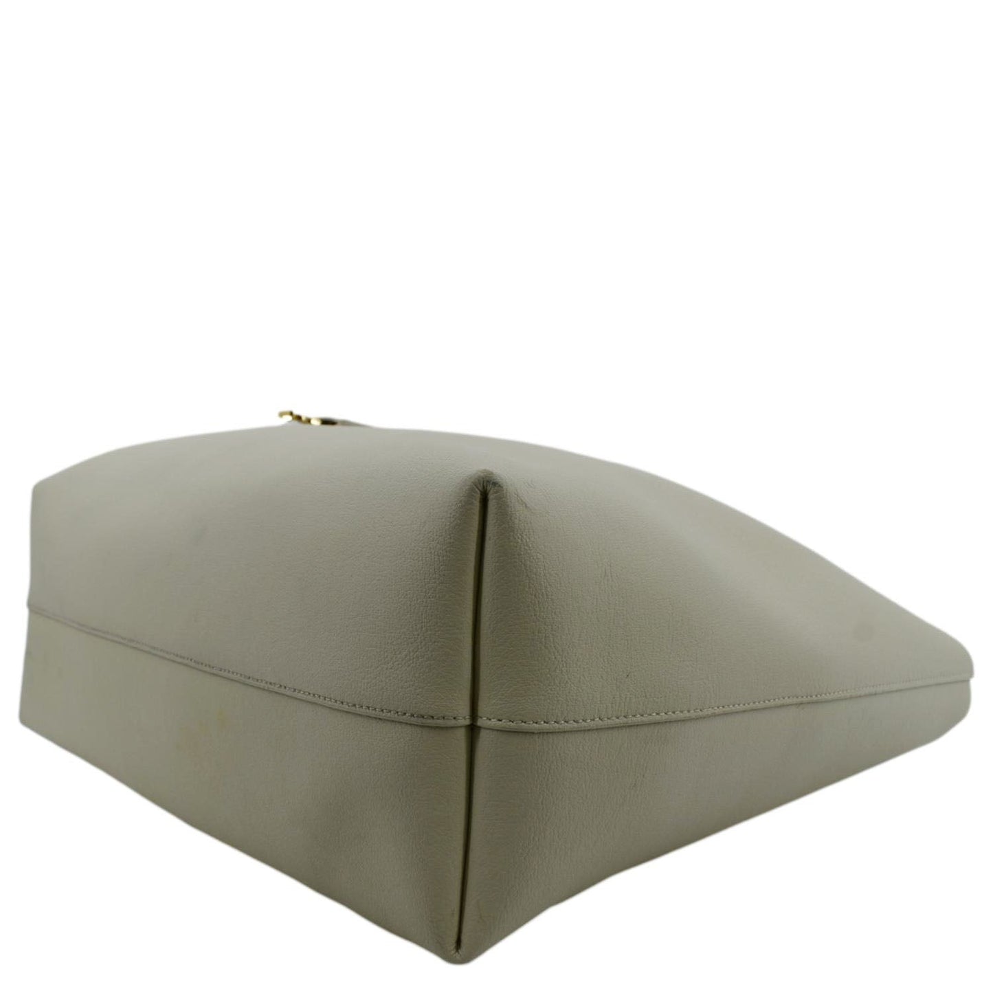 YVES SAINT LAURENT Leather Tote Bag Ivory