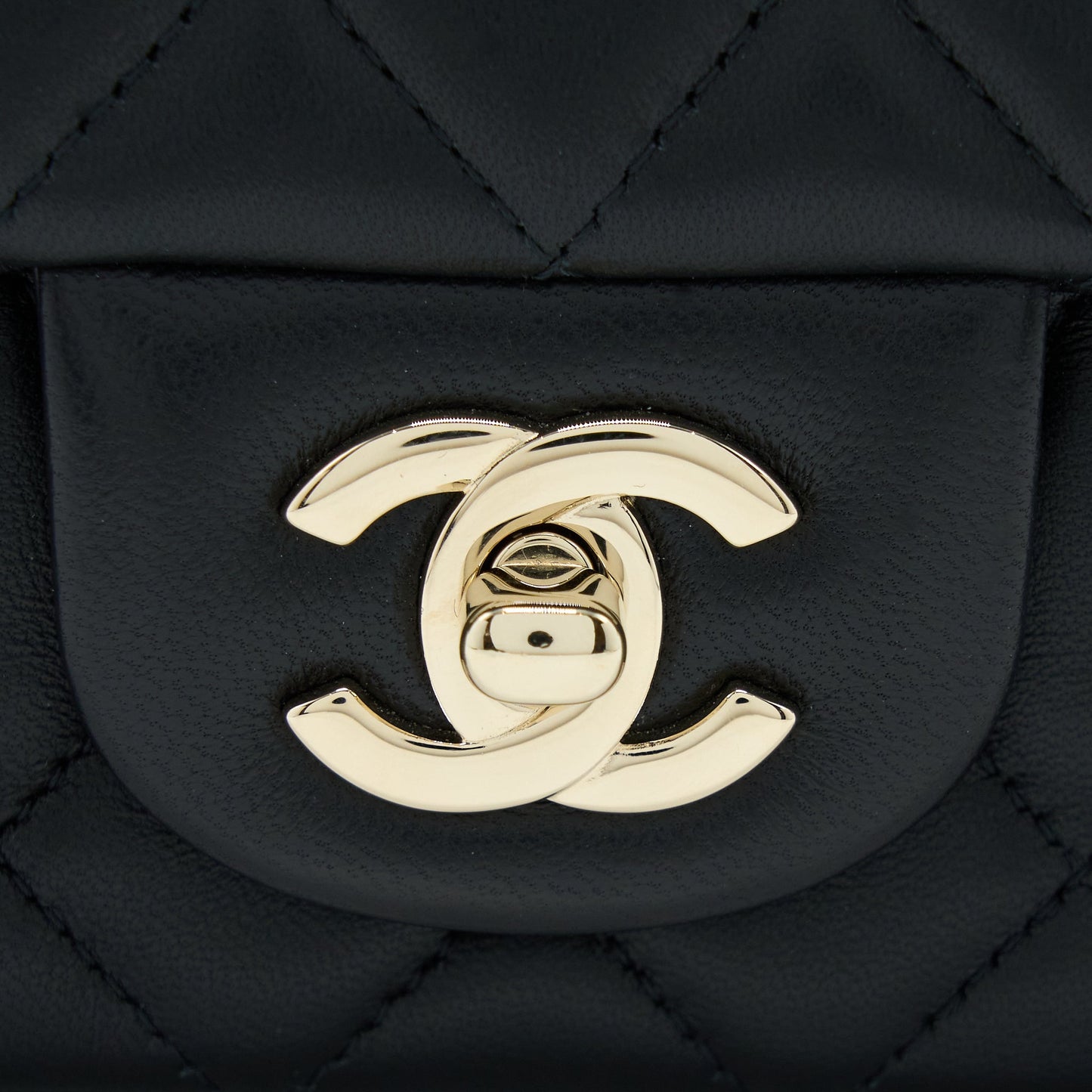 Chanel Mini Rectangular with coco bag charm Limited Edition Lambskin Black L