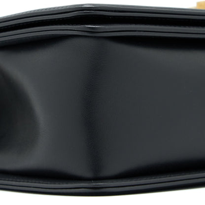 Chanel Medium Boy Bag Calfskin Black  (Microchip)